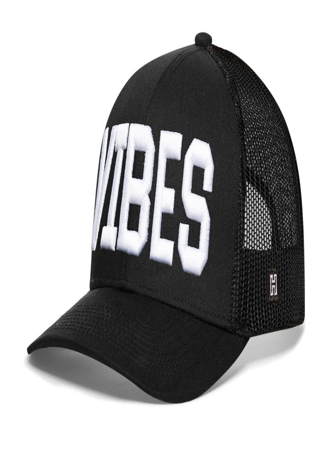HAKA Vibes Black Trucker Hat - Chill Mesh Snapback Cap for Men, Women & Golf, Music Design Baseball Dad Hat - Image 2